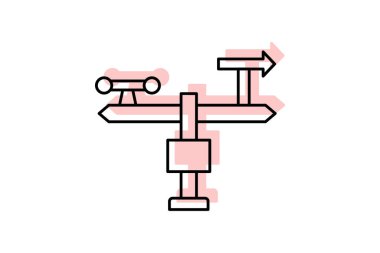 Meteorolojik Gözlem Merkezi, vektör, piksel mükemmel, illüstratör dosyası