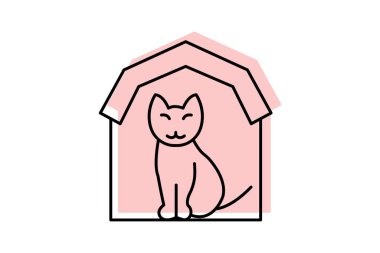 Çiftlik hayvanları Dinlenme Kulübesi, vektör, piksel mükemmel, illüstratör dosyası