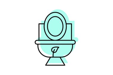 Çiftlik Gübre Tuvaleti, vektör, piksel mükemmel, illüstratör dosyası