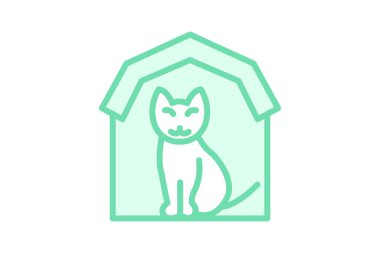 Çiftlik hayvanları Dinlenme Kulübesi, vektör, piksel mükemmel, illüstratör dosyası