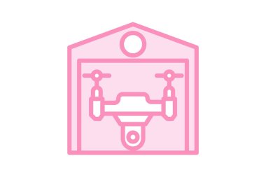 Tarım Drone Hangarı, vektör, piksel mükemmel, illüstratör dosyası