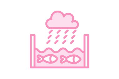 Çiftlik Yağmursuyu Hasat Sistemi, vektör, piksel mükemmel, illüstratör dosyası