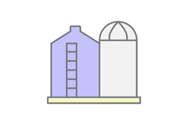 Silage Sığınağı, vektör, piksel mükemmel, illüstratör dosyası