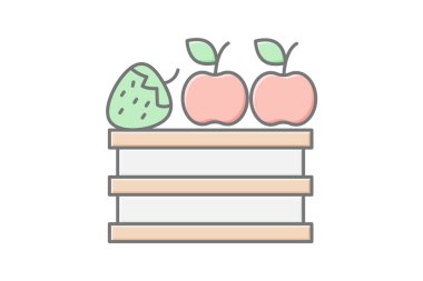 Meyve paketleme evi, vektör, piksel mükemmel, illüstratör dosyası