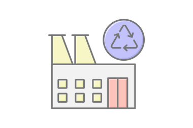 Çiftlik Geri Dönüşüm Merkezi, vektör, piksel mükemmel, illüstratör dosyası