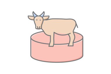 Çiftlik hayvanları eğitim alanı, vektör, piksel mükemmel, illüstratör dosyası