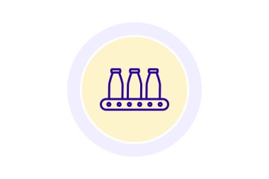 Süt İşleme Tesisi, vektör, piksel mükemmel, illüstratör dosyası