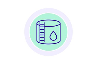 Su deposu Evi, vektör, piksel mükemmel, illüstratör dosyası