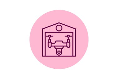 Tarım Drone Hangarı, vektör, piksel mükemmel, illüstratör dosyası