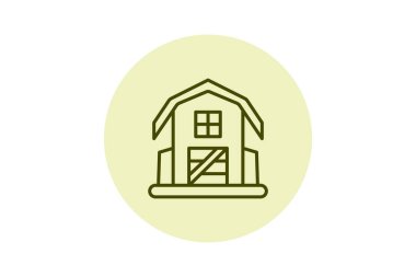 Çiftlik hayvanları ahırı, vektör, piksel mükemmel, illüstratör dosyası