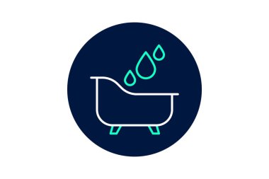 Su dağıtım merkezi, vektör, piksel mükemmel, illüstratör dosyası