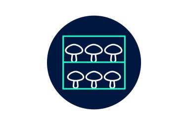 Mantar Yetiştirme Odası, vektör, piksel mükemmel, illüstratör dosyası