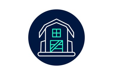 Çiftlik hayvanları ahırı, vektör, piksel mükemmel, illüstratör dosyası