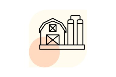 Süt ambarı, vektör, piksel mükemmel, illüstratör dosyası