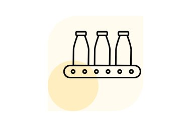 Süt İşleme Tesisi, vektör, piksel mükemmel, illüstratör dosyası