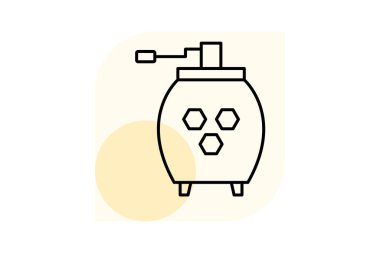 Bal İşleme Birimi, vektör, piksel mükemmel, illüstratör dosyası