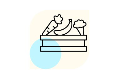 Sebze Soğutma Depolama, vektör, piksel mükemmel, illüstratör dosyası