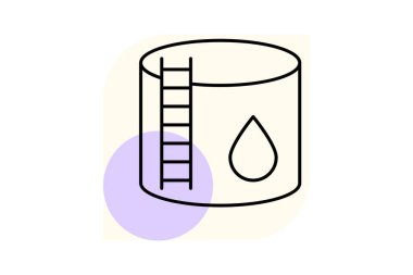 Su deposu Evi, vektör, piksel mükemmel, illüstratör dosyası
