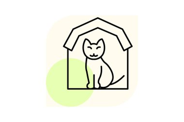 Çiftlik hayvanları Dinlenme Kulübesi, vektör, piksel mükemmel, illüstratör dosyası