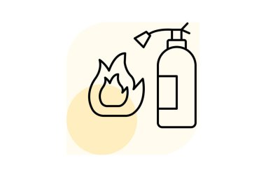 Kırsal Yangın Güvenlik Birimi, vektör, piksel mükemmel, illüstratör dosyası