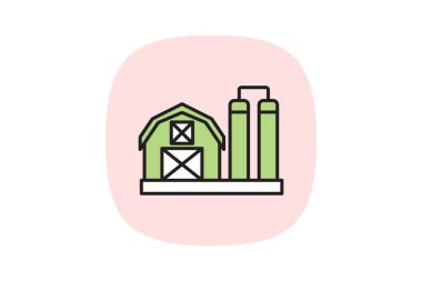 Süt ambarı, vektör, piksel mükemmel, illüstratör dosyası