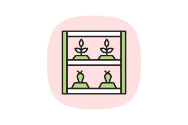 Dikey Tarım Birimi, vektör, piksel mükemmel, illüstratör dosyası