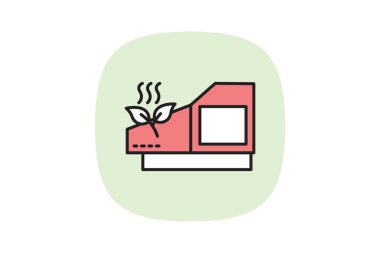 Tea Leaf Kurutma Kulübesi, vektör, piksel mükemmel, illüstratör dosyası