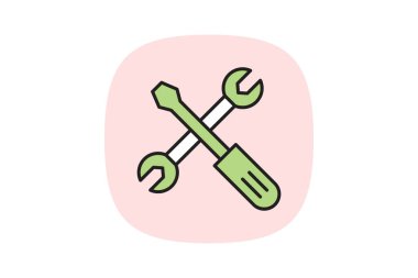 Çekici Tamir Atölyesi, vektör, piksel mükemmel, illüstratör dosyası