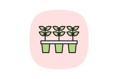 Seedling Nursery, vektör, piksel mükemmel, illüstratör dosyası