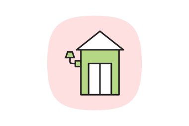 Çiftlik Güvenlik Kabini, vektör, piksel mükemmel, illüstratör dosyası