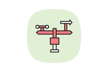 Meteorolojik Gözlem Merkezi, vektör, piksel mükemmel, illüstratör dosyası