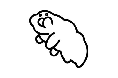 Tardigrad, vektör, piksel mükemmel, illüstratör dosyası