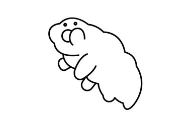 Tardigrad, vektör, piksel mükemmel, illüstratör dosyası