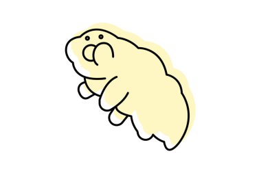 Tardigrad, vektör, piksel mükemmel, illüstratör dosyası