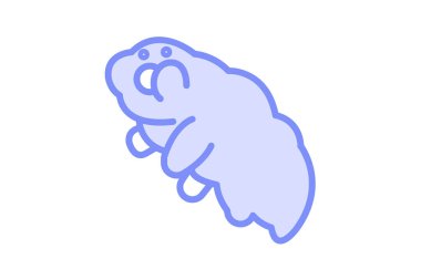 Tardigrad, vektör, piksel mükemmel, illüstratör dosyası