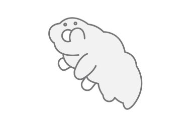 Tardigrad, vektör, piksel mükemmel, illüstratör dosyası
