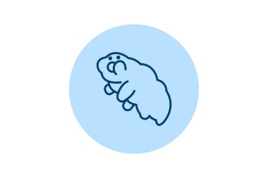 Tardigrad, vektör, piksel mükemmel, illüstratör dosyası