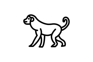 Maymun, vektör, piksel mükemmel, çizer dosyası