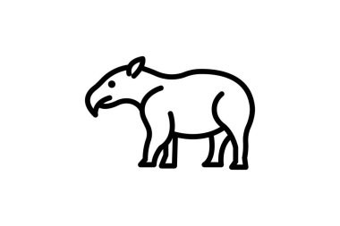 Tapir, vektör, piksel mükemmel, illüstratör dosyası