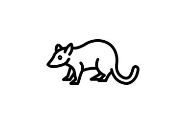 Opossum, vektör, piksel mükemmel, illüstratör dosyası