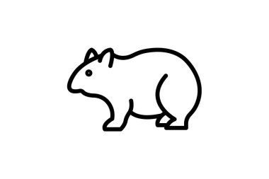 Wombat, vektör, piksel mükemmel, illüstratör dosyası