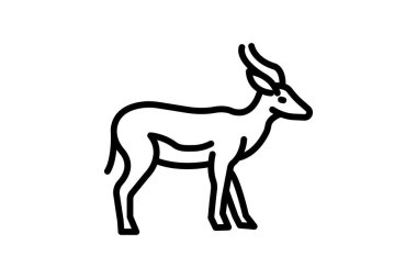 Antilop, vektör, piksel mükemmel, çizer dosyası