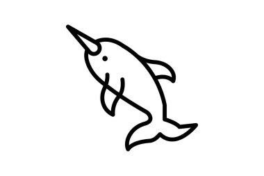 Deniz gergedanı, vektör, piksel mükemmel, çizer dosyası