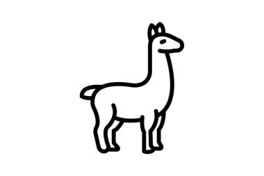 Lama, vektör, piksel mükemmel, çizer dosyası