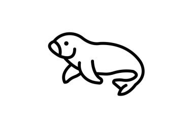 Deniz ineği, vektör, piksel mükemmel, illüstratör dosyası