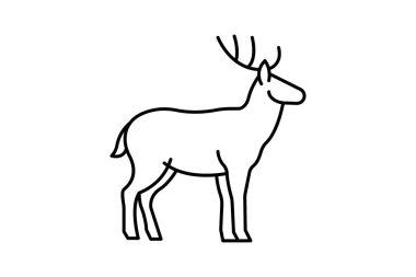 Geyik, vektör, piksel mükemmel, illüstratör dosyası