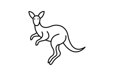 Kanguru, vektör, piksel mükemmel, illüstratör dosyası