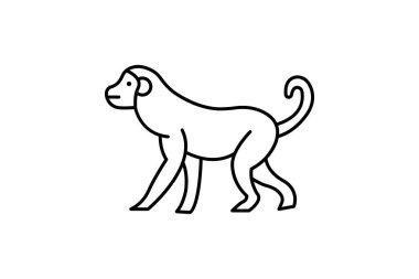 Maymun, vektör, piksel mükemmel, çizer dosyası