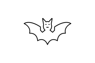 Yarasa, vektör, piksel mükemmel, illüstratör dosyası