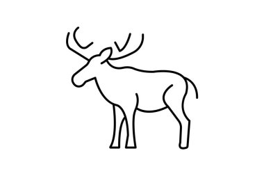 Moose, vektör, piksel mükemmel, illüstratör dosyası